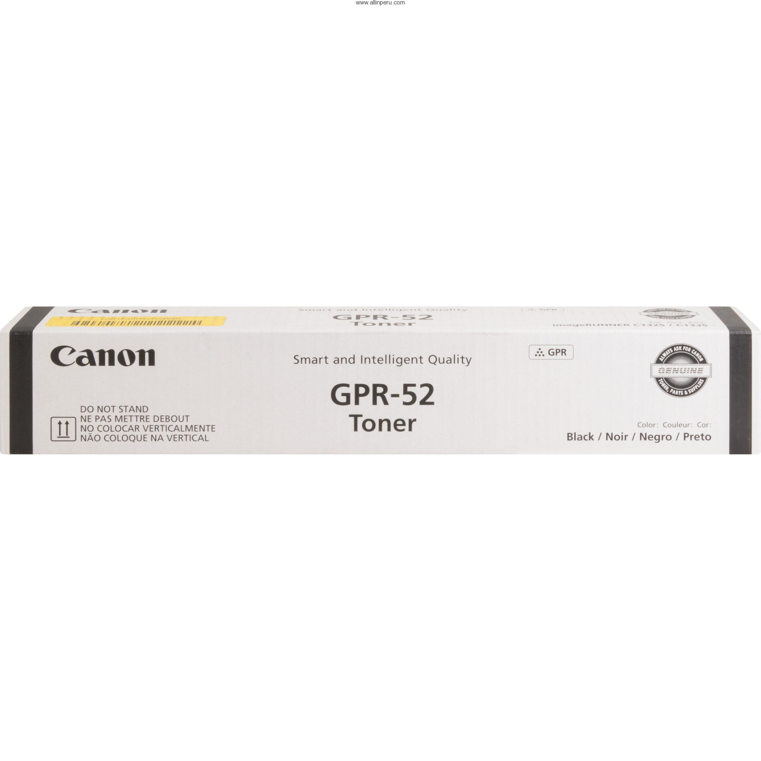 Toner Canon GPR-52BK Negro, 16.500 Paginas