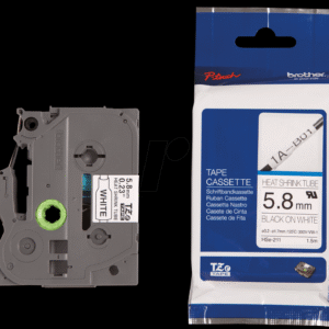 Cinta Brother HSE-211 5.8 Mm X 1.5 M., Negro & Blanco