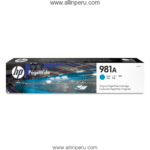 Tinta HP® 981A Cyan J3M68A, 6.000 Páginas