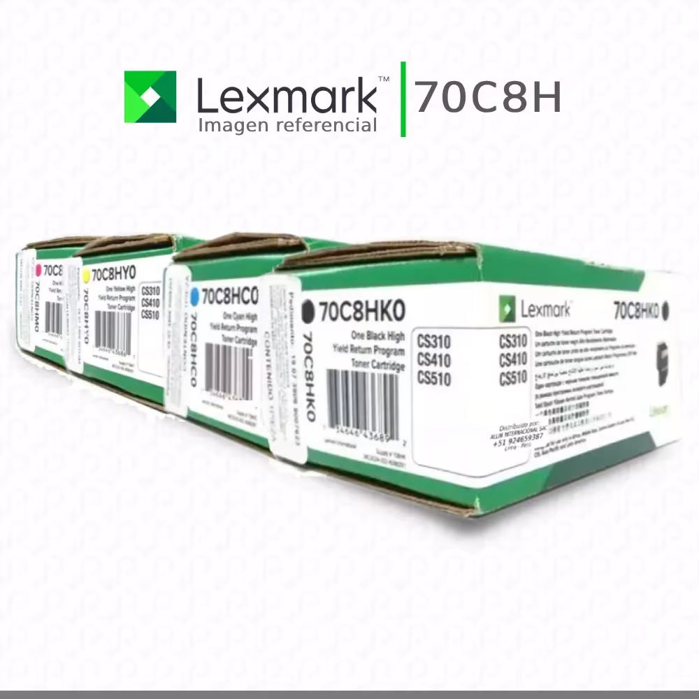 Kit Toner Lexmark 70C8H para CS310dn, CS510de