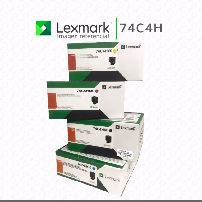 Kit Toner Lexmark 74C4H para CS720, CS725 Original