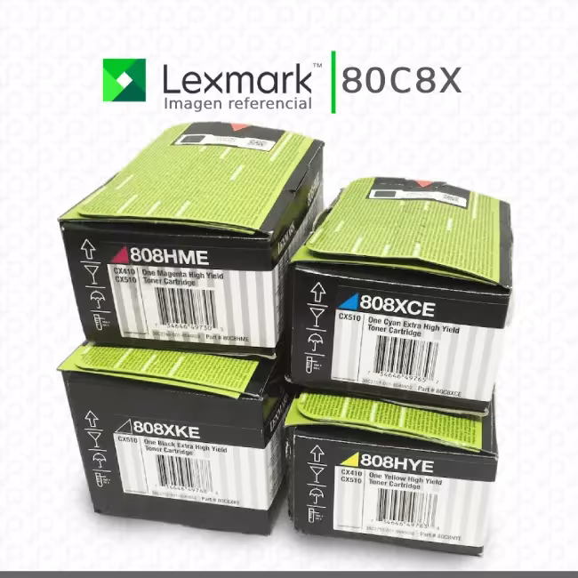 Kit Toner 80C8X Lexmark para CX510dhe, CX510de