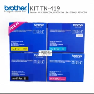 Kit Toner Brother TN-419 para L8360CDW, L8900CDW, L8610CDW, L9570CDW