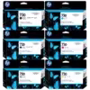 Kit tinta HP 730 130ml original con sus 6 cartuchos de colores
