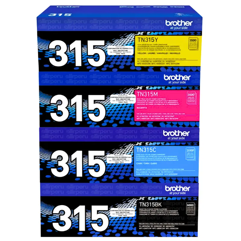 Kit Toner Brother TN-315 para HL-4570, MFC-9970 Kit Toner Brother TN-315 para HL-4570, MFC-9970