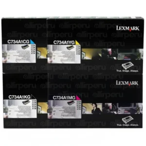 Kit Toner C734A1 Lexmark C734A1KG, C734A1CG, C734A1MG, C734A1YG