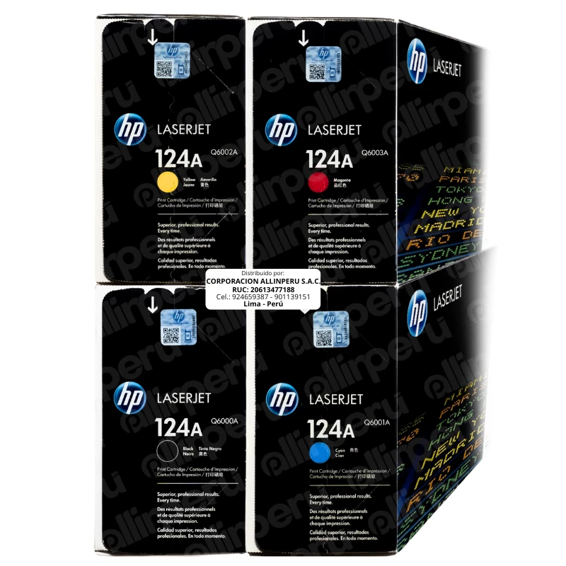 Kit Toner HP 124A para LaserJet 1600 2600 2605 CM1015 CM1017 Kit Toner HP 124A para LaserJet 1600 2600 2605 CM1015 CM1017