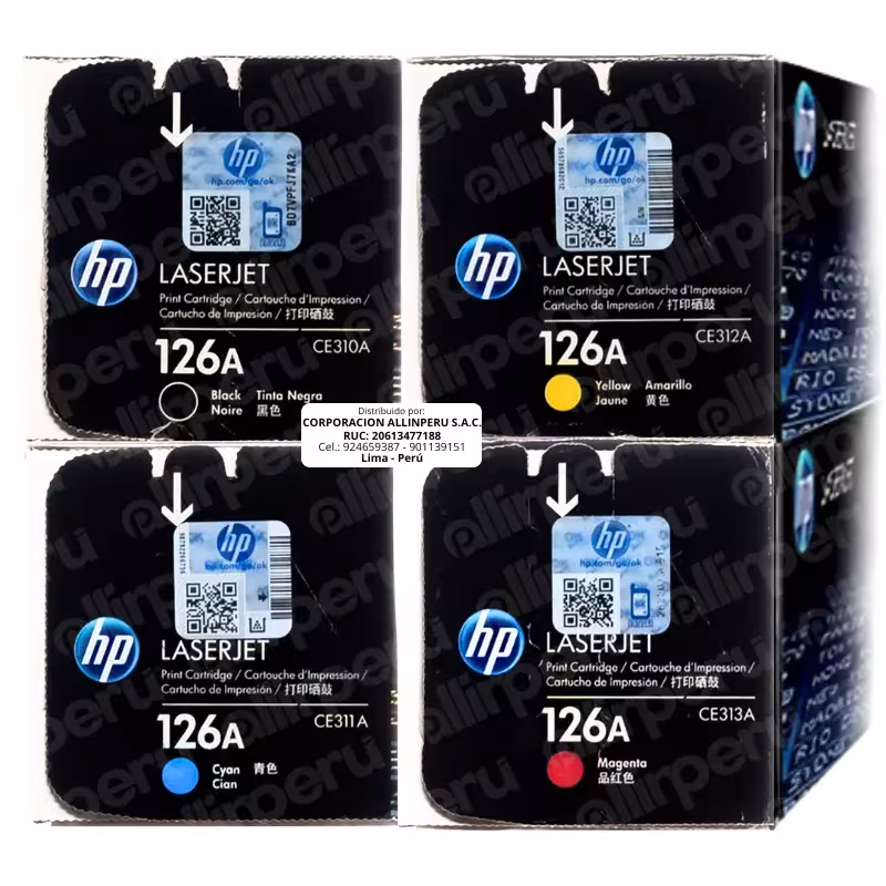 Kit Toner HP 126A 4 Colores LaserJet Pro CP1025 M175 M275
