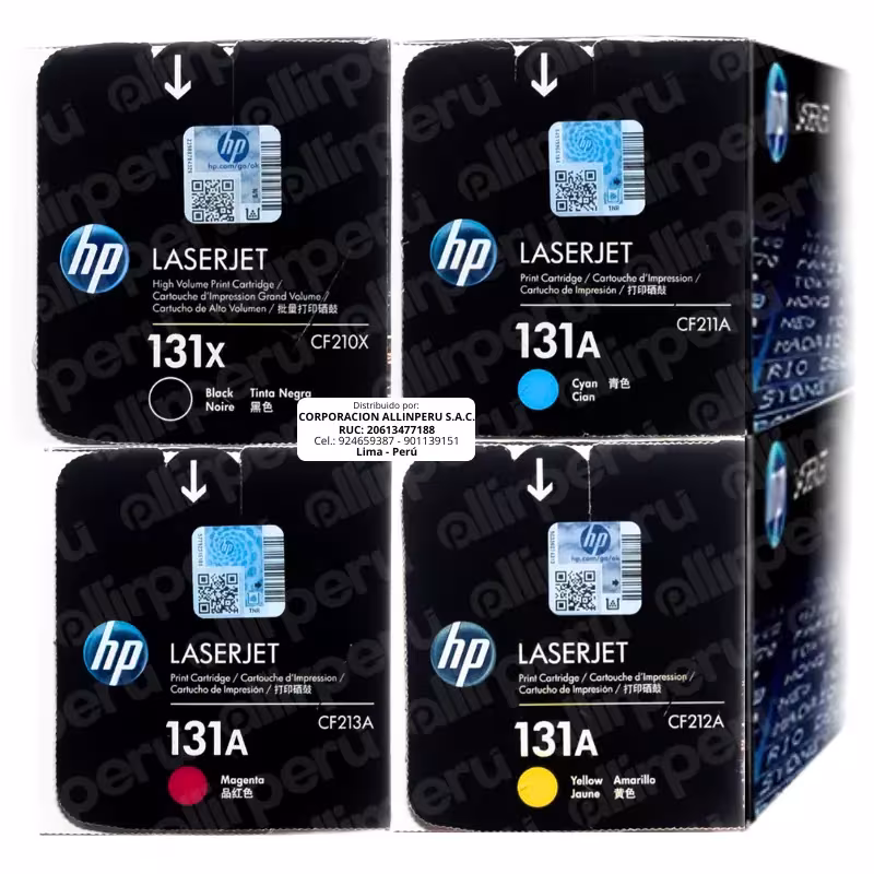 Kit Tóner HP 131X - 131A CMYK para LaserJet M251 M276