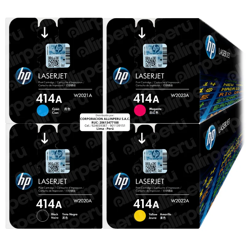 Kit Toner HP 414A para LaserJet Pro M454 M479 Rendimiento estándar Kit Toner HP 414A para LaserJet Pro M454 M479 Rendimiento estándar