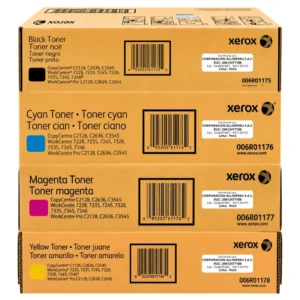 Kit tóner Xerox CMYK original 006R01175,006R01176,006R01177,006R01178 negro cian magenta amarillo