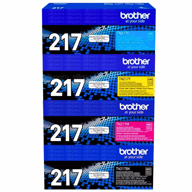 Kit de Toner Brother TN-217 para L3270CDW, L3551CDW, L3750CDW
