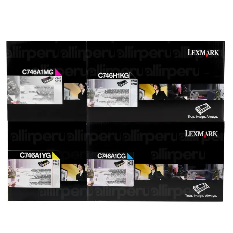 Kit de Toner C746 Lexmark C746H1KG, C746A1CG, C746A1MG, C746A1YG