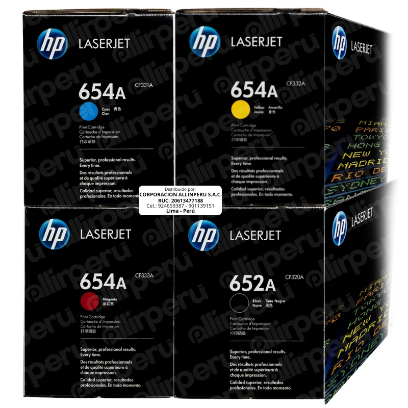Kit de Toner HP 652A - 654A para LaserJet Enterprise M651dn