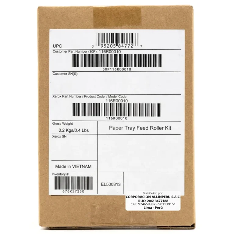 Foto de kit de rodillo Xerox 116R00010 con empaque original de caja