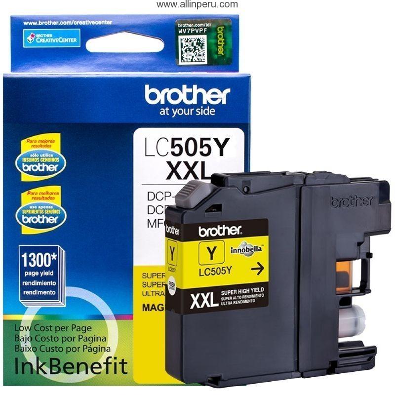 Tinta Brother LC-505Y Yellow, 1300 Paginas