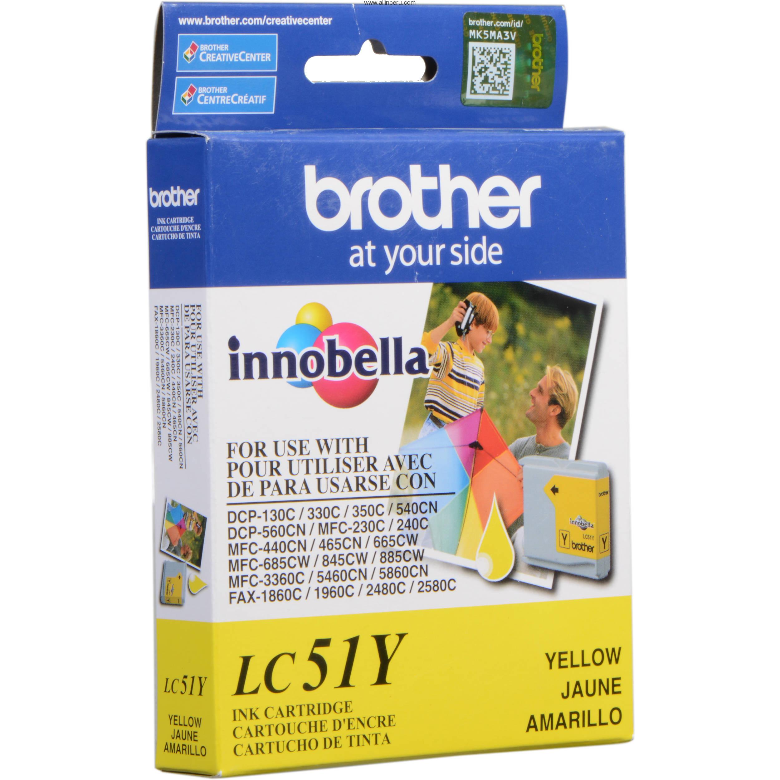 Tinta Brother LC-51Y Yellow, 400 Paginas