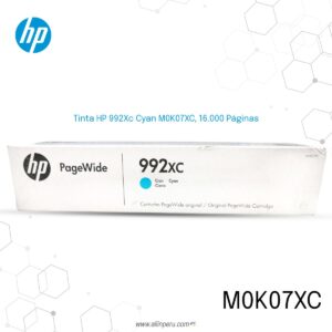 Tinta HP 992Xc Cyan M0K07XC, 16.000 Páginas