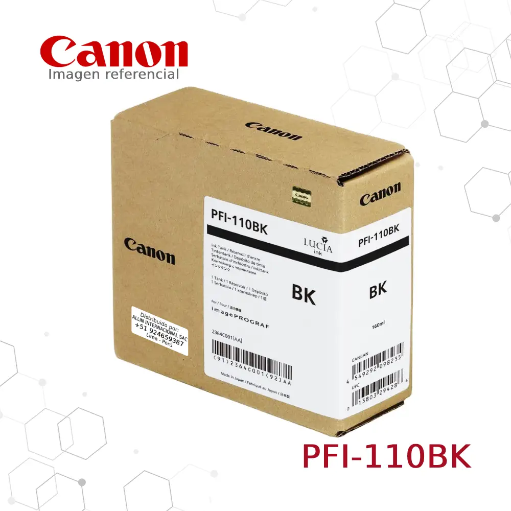 TINTA PFI-110BK CANON NEGRO
