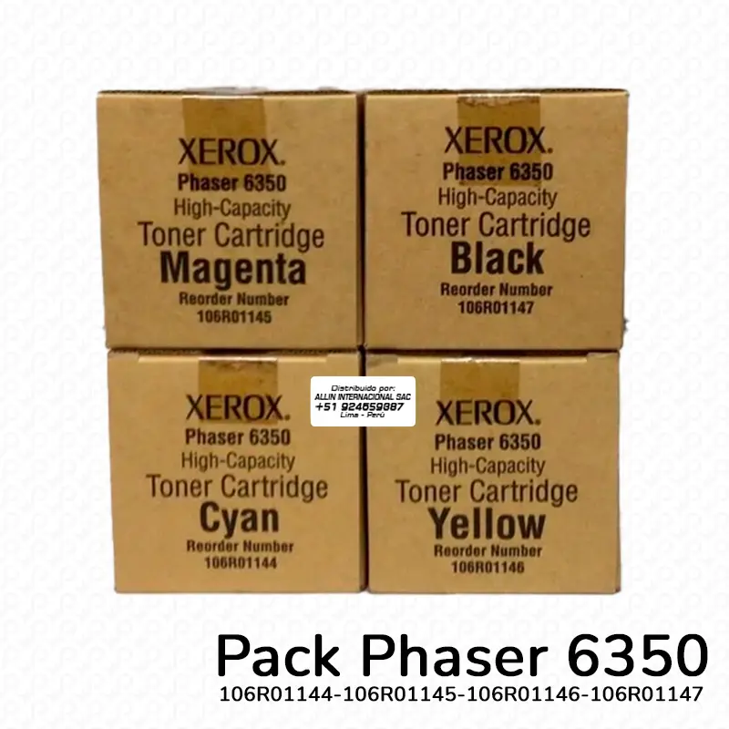 Pack-Phaser-6350-106R01144-106R01145-106R01146-106R01147.webp Pack de Toner Xerox Phaser 6350 Alta capacidad - Imagen 1