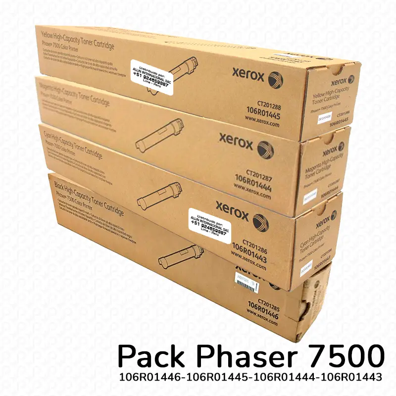 Kit de toner Xerox para Phaser 7500 original Alta capacidad