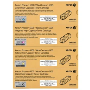 Pack de tóner Xerox CMYK original Phaser 6500 WC 6505