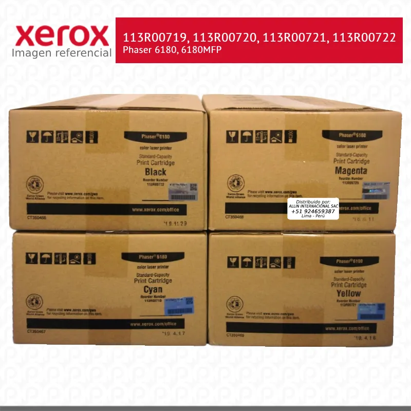 Pack de Toner Xerox Phaser 6180 Capacidad Estandar