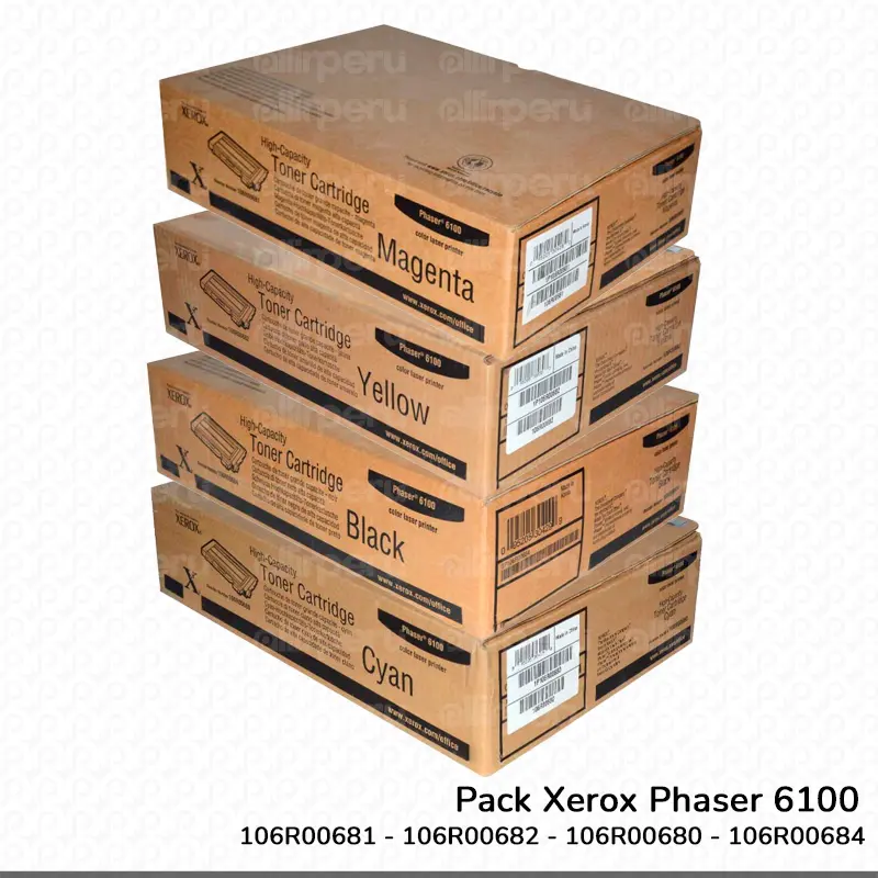 Pack de Toner Xerox Phaser 6100 Capacidad estandar