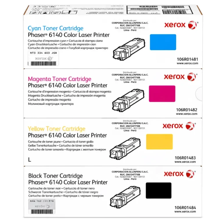 Foto de pack tóner Xerox CMYK original Phaser 6140