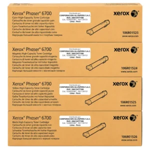 Pack de toner Xerox Phaser 6700 CMYK alta capacidad