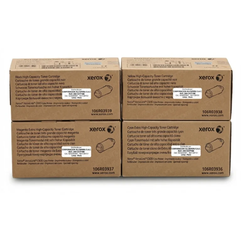 Pack tóner Xerox VersaLink C605 extra alta capacidad 4 colores caja sellada