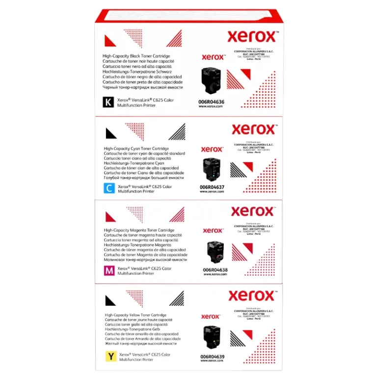 Pack de tóner Xerox CMYK original para impresora VersaLink C625