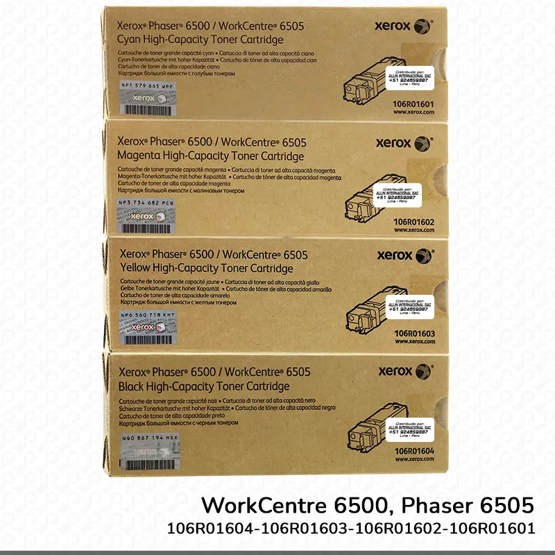 Pack-WorkCentre-6500-Phaser-6505.webp Pack de Toner Xerox WorkCentre 6500, Phaser 6505 Capacidad estándar - Imagen 1
