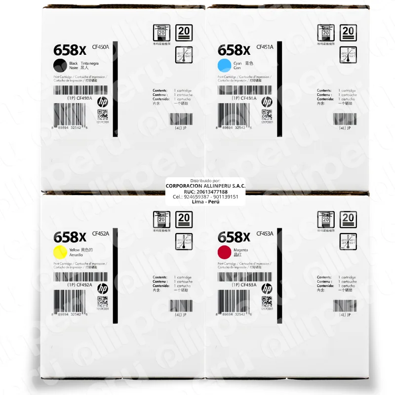 Pack de Tóner HP 658X Color LaserJet M751