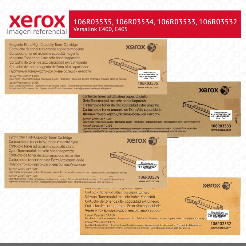 Pack de Toner Xerox Versalink C400, C405 Extra Alta capacidad