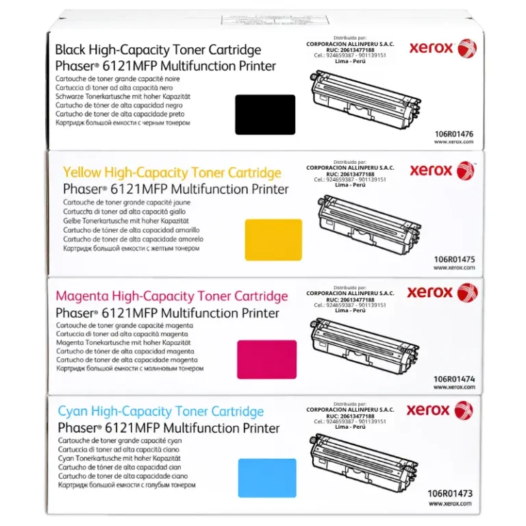 Pack toner Xerox Phaser 6121MFP original cuatro colores