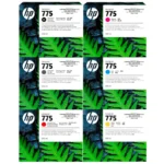 Foto de pack completo tinta hp 775 500ml seis colores DesignJet