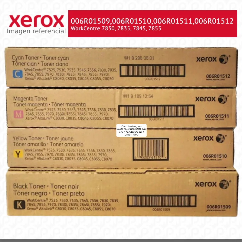 Pack de Toner Xerox WorkCentre 7830, 7835, 7845, 7855 Capacidad Estandar