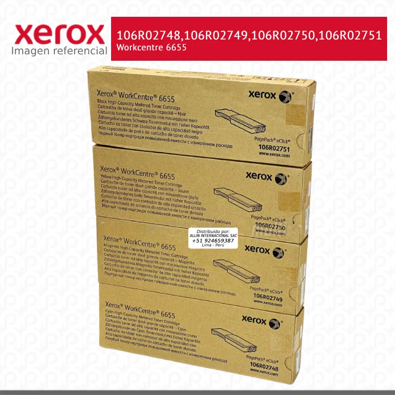Pack de Toner Xerox Workcentre 6655 original Metered Extra alta capacidad