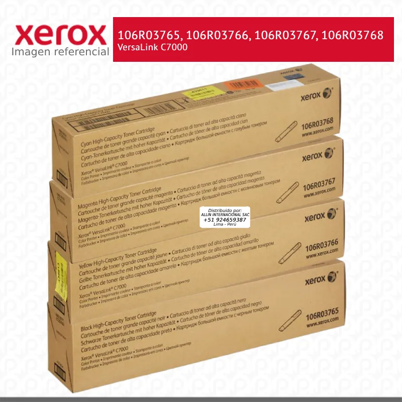 Pack de Toner Xerox VersaLink C7000 Alta capacidad