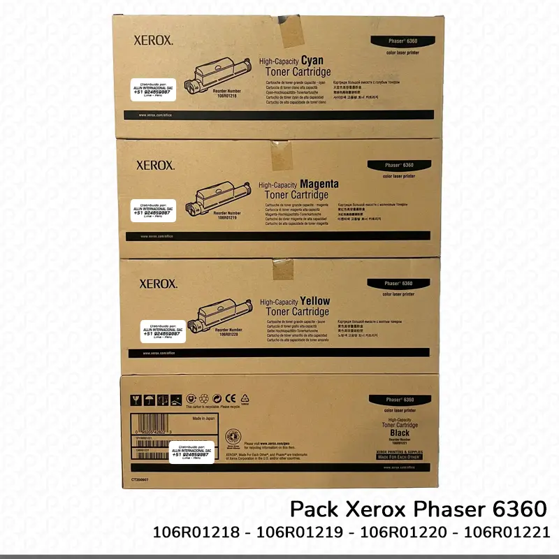 Pack de Toner Xerox Phaser 6360 Capacidad estándar