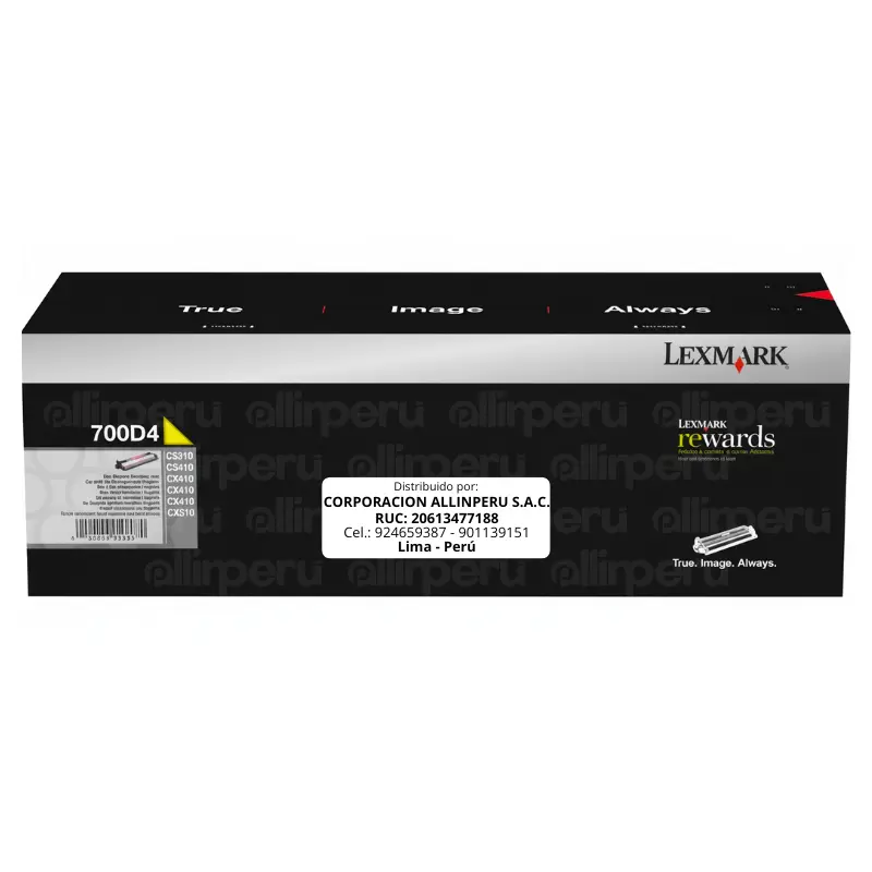Revelador Lexmark 70C0D40 Yellow 40.000 Páginas Revelador Lexmark 70C0D40 Yellow 700D4 40.000 Páginas - Imagen 1