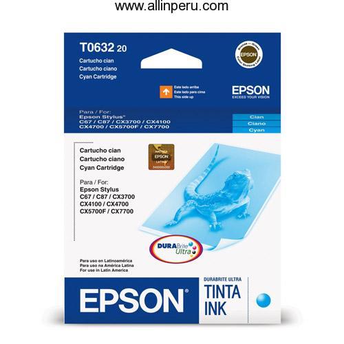 Tinta Epson T063220 Cian   T0632, 8ML