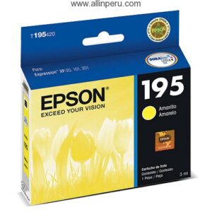 Tinta Epson T195420-AL  Amarillo  195, 3ML