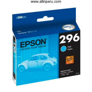 Tinta Epson T296220-AL Cian 296, 4Ml