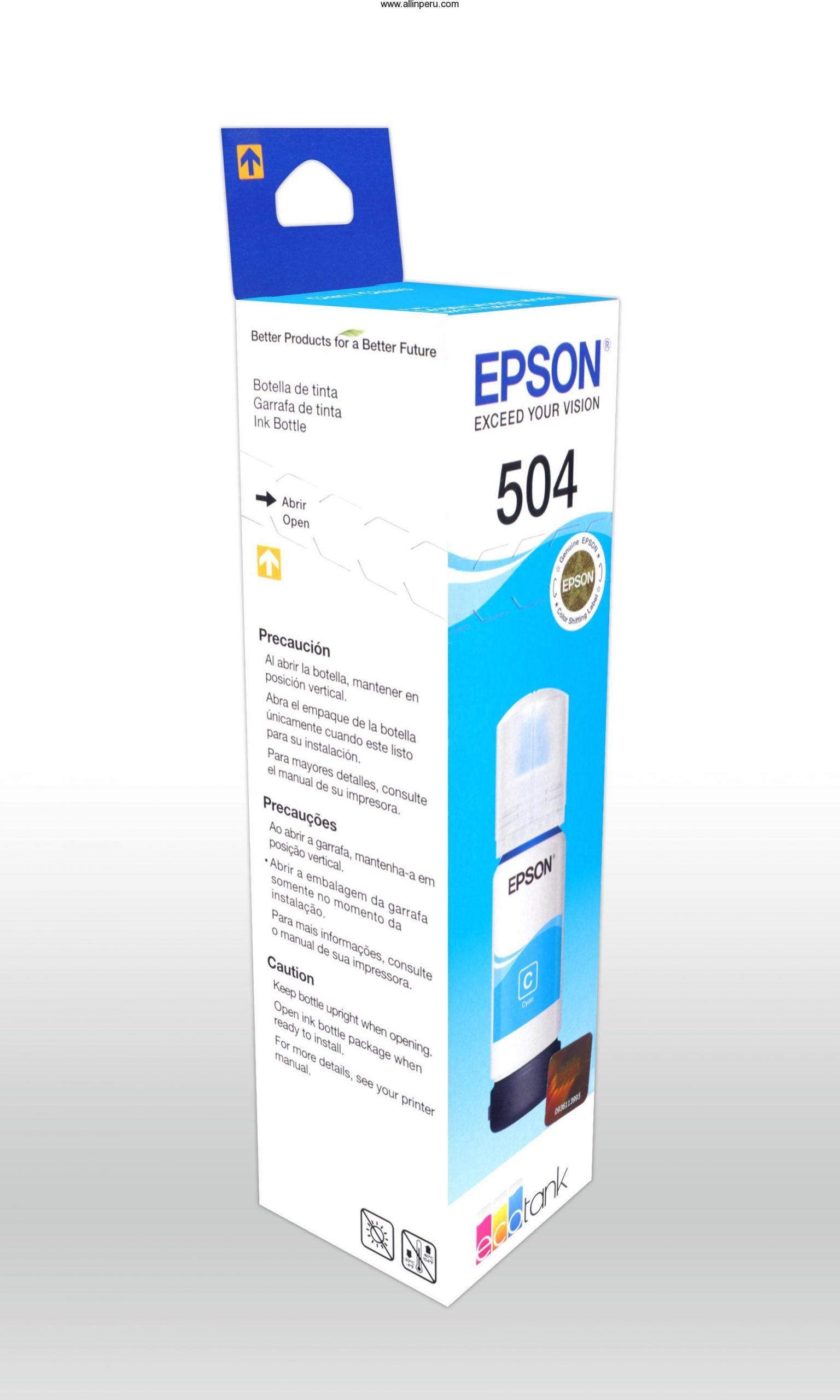 Tinta Epson T504220-AL Cian   504, 70ML