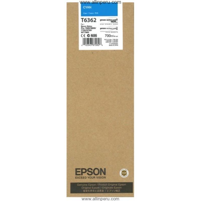 Tinta Epson T636500 Cian claro   T6365, 700Ml