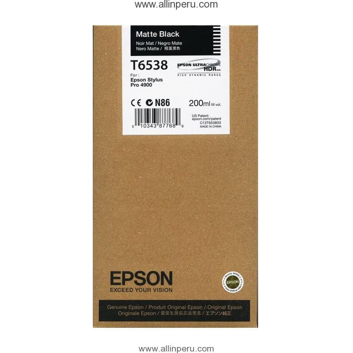 T653800.jpg Tinta Epson T653800 Matte Negro T6538, 200Ml - Imagen 1