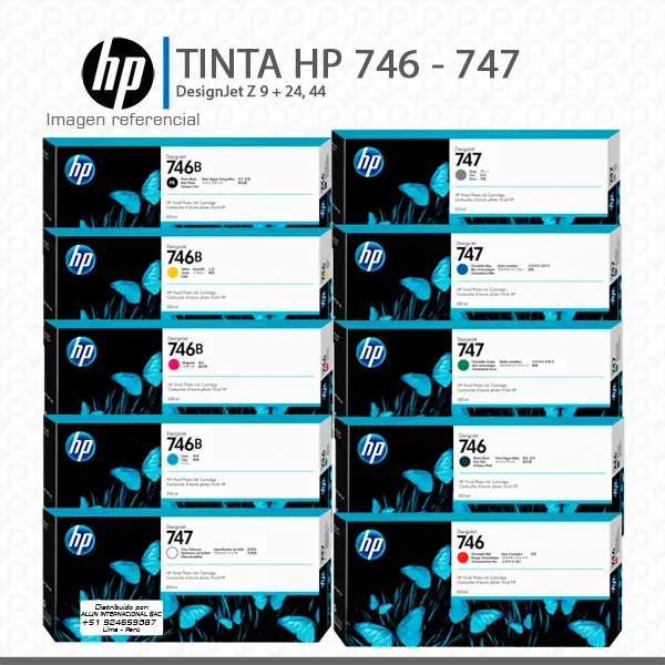 Pack de Tinta y Cabezal HP 746,747