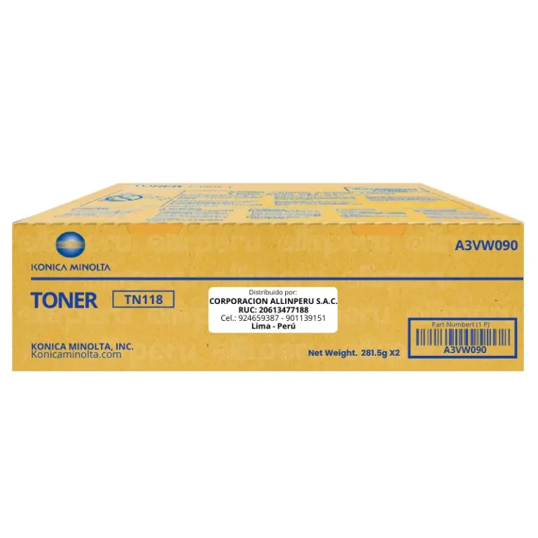 Toner Konica Minolta TN-118 Original para Bizhub 215 | A3VW090